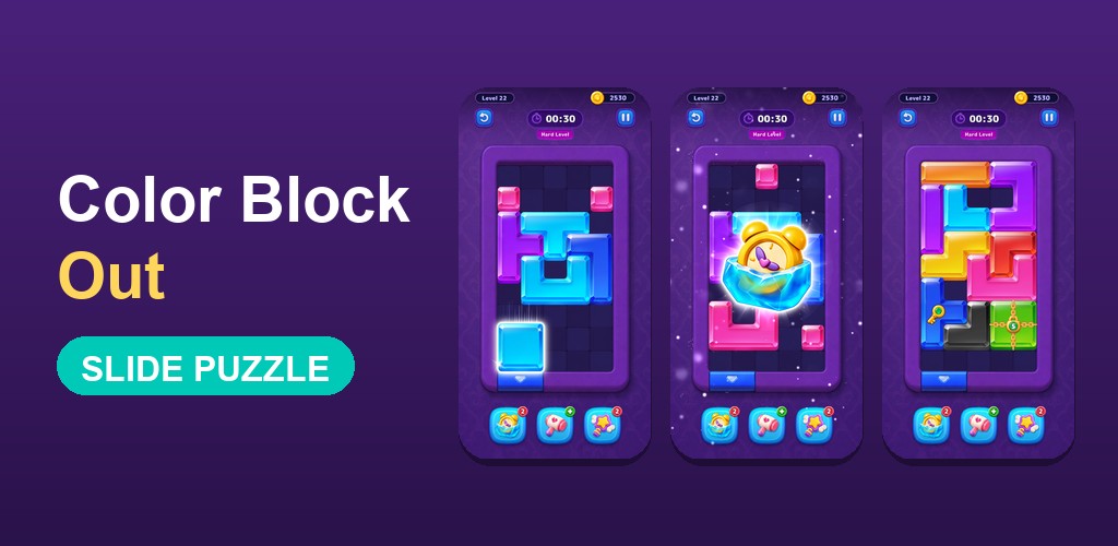 Color Block Out: Slide Puzzle